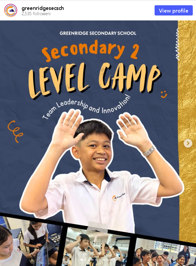 Instagram: Secondary 2 Level Camp